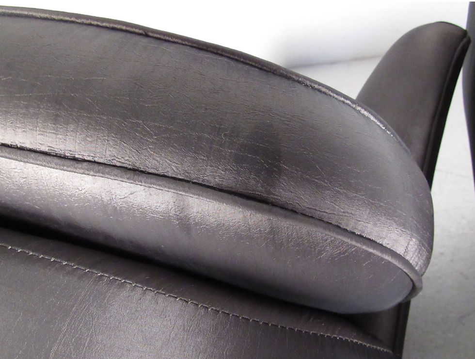 Thumbnail: Pair of Vintage Modern Barrel Back Swivel Club Chairs
