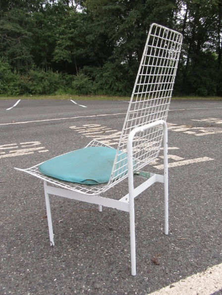 Thumbnail: Vintage Modern Wire Mesh Patio Chairs, Set of 4