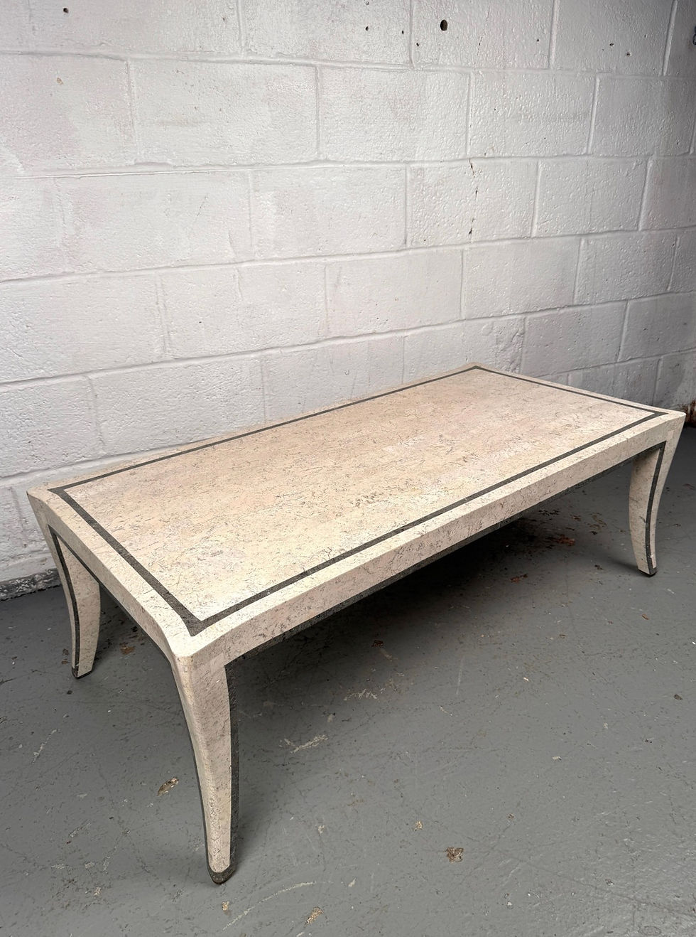 Thumbnail: Elegant Sculptural Mid-Century Tessellated Stone Coffee Table