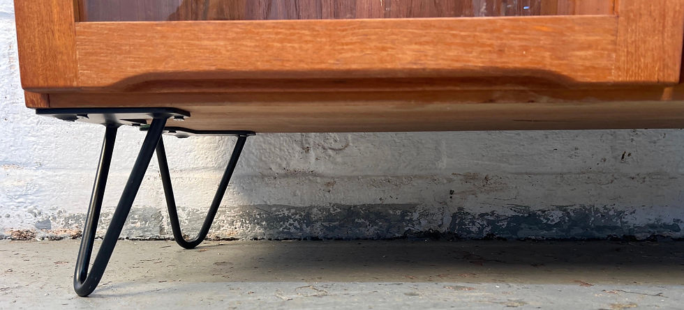 Thumbnail: Mid-Century Modern Glass and Teak Display Bookcase