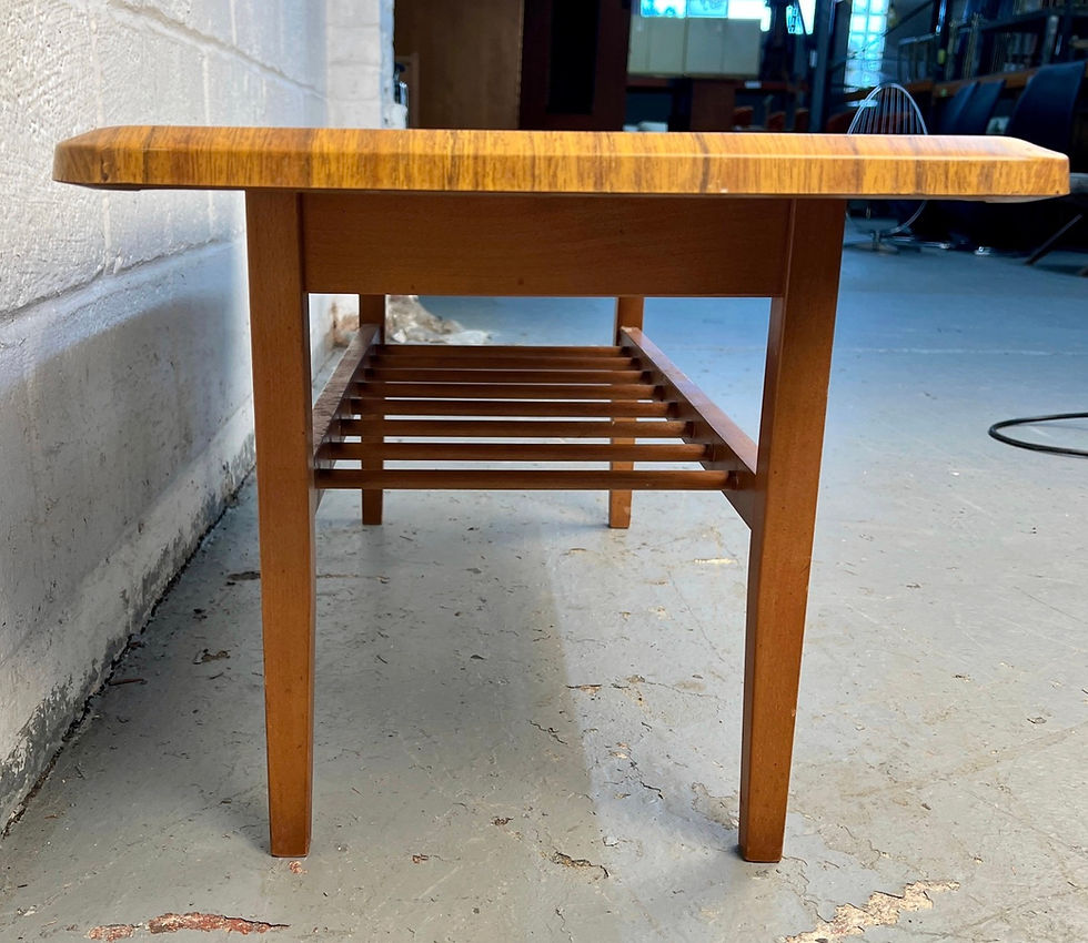 Thumbnail: Mid-Century Modern Teak Vinyl Coffee Table