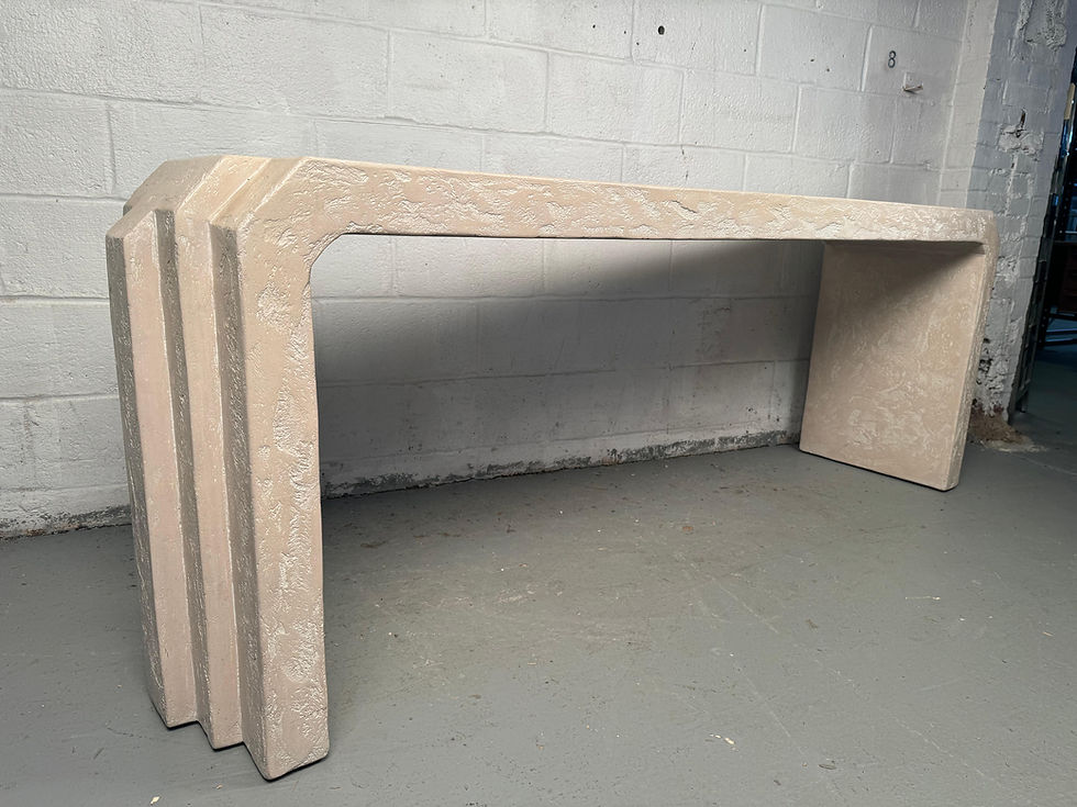 Thumbnail: Sculptural Post Modern Gray Plaster Console