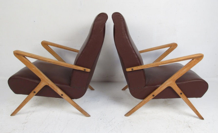 Thumbnail: Pair of Midcentury Italian Lounge Chairs