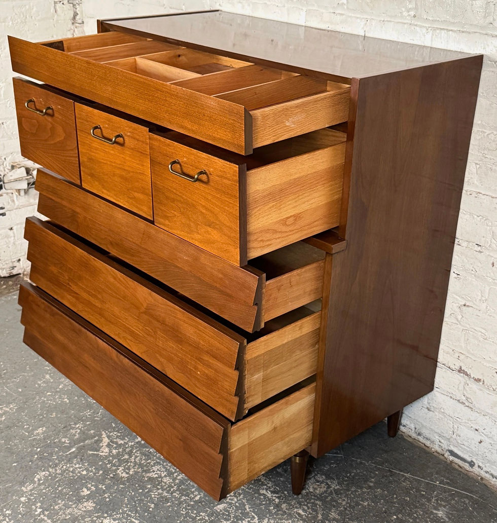 Thumbnail: Mid-Century Merton Gershun Designed Walnut Highboy Dresser by Martinsville