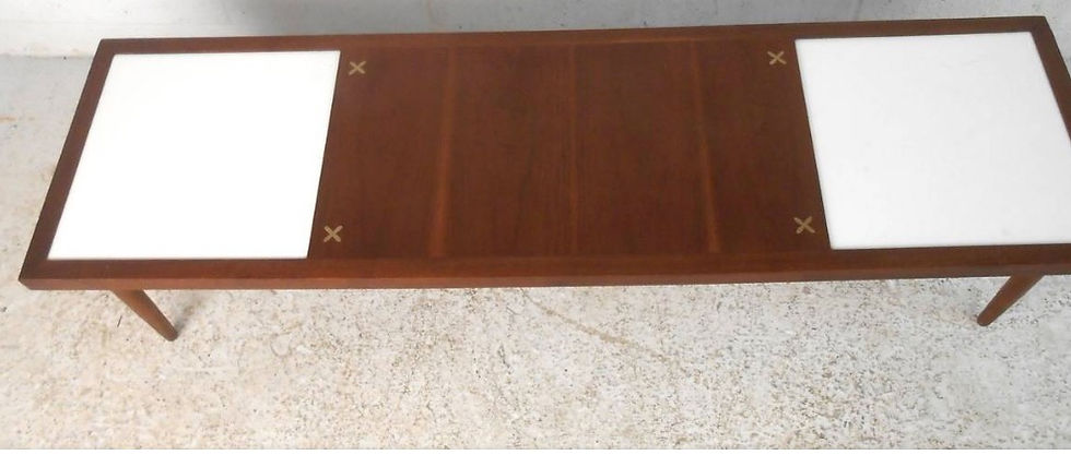 Thumbnail: American of Martinsville Mid-Century Modern Coffee Table with Tile Inlay