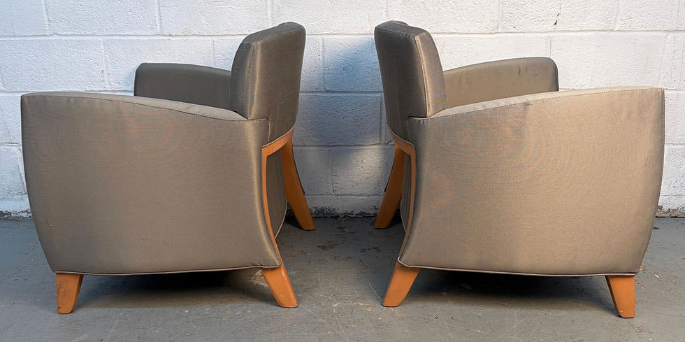 Thumbnail: Pair Of Sleek Modern Lounge Chairs By Bernhardt