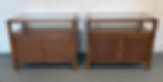 Thumbnail: Mid-Century Cane and Glass Top End Tables