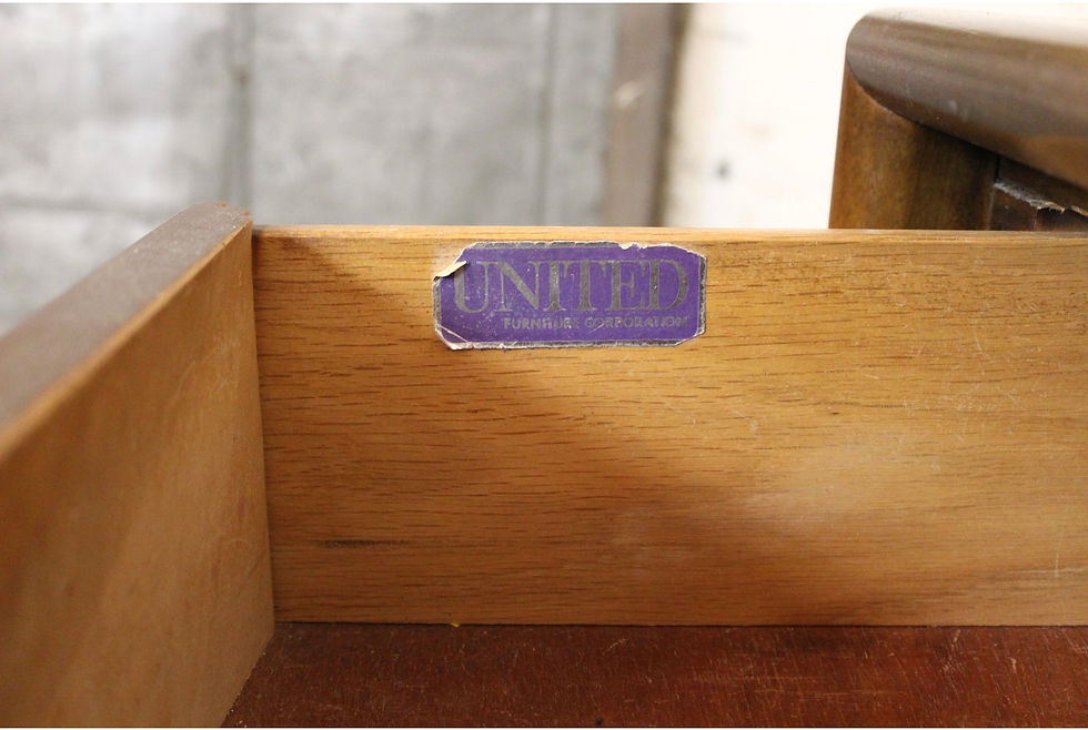 Thumbnail: Vintage Sculpted Diamond Walnut Dresser by United Furniture Corp