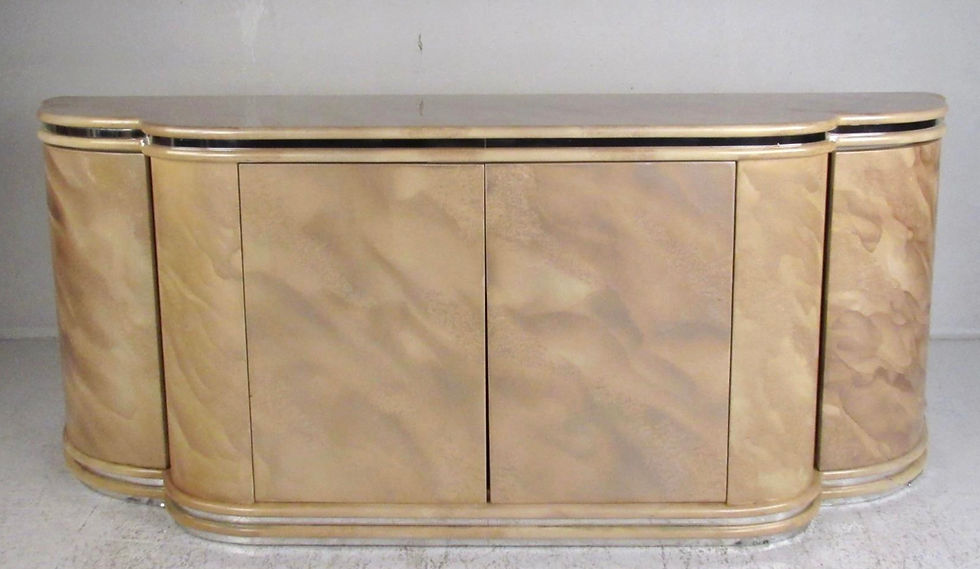 Thumbnail: Mid-century Faux Marble Lacquered Credenza