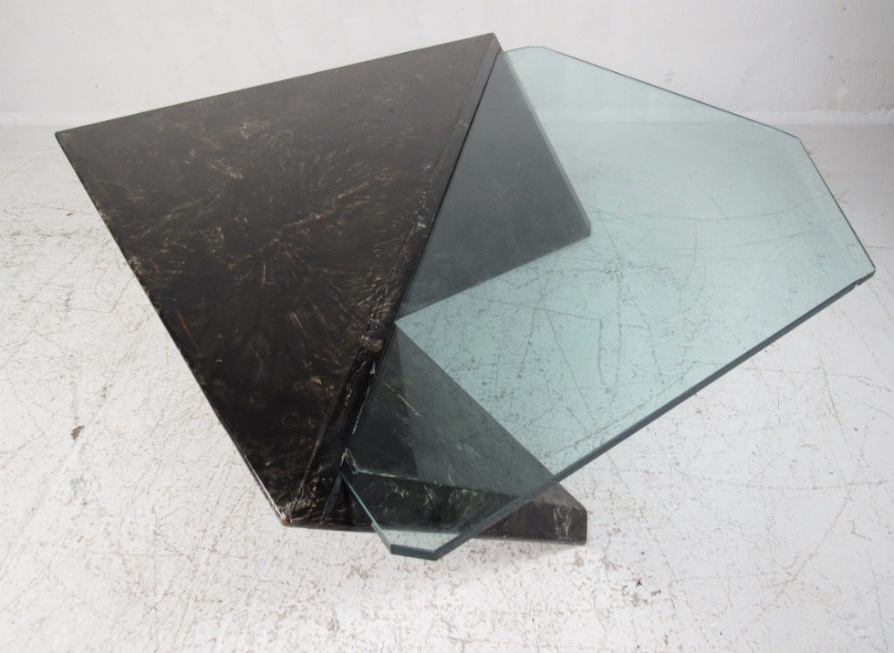 Thumbnail: Mid-Century Modern Geometric Glass Coffee Table