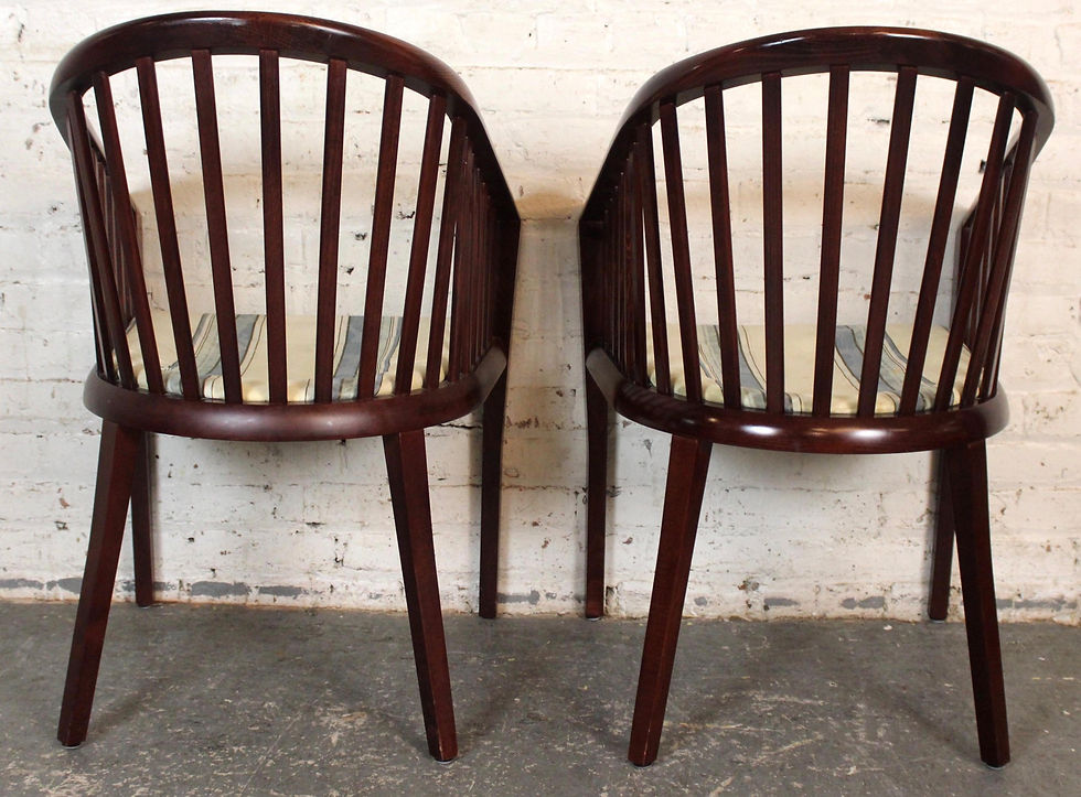 Thumbnail: Vintage Scandinavian Modern Rosewood Barrel-Back Chairs