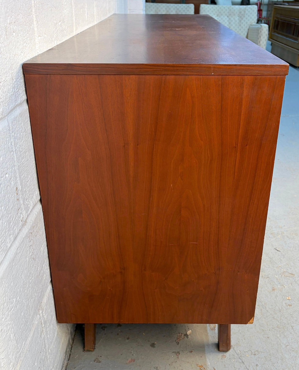 Thumbnail: Young Manufacturing Mid Century Walnut and Burlwood Credenza