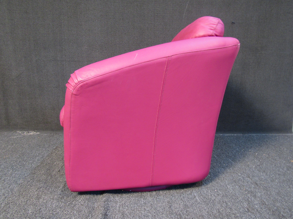 Thumbnail: Mid-Century Pink Lounge Swivel Chair