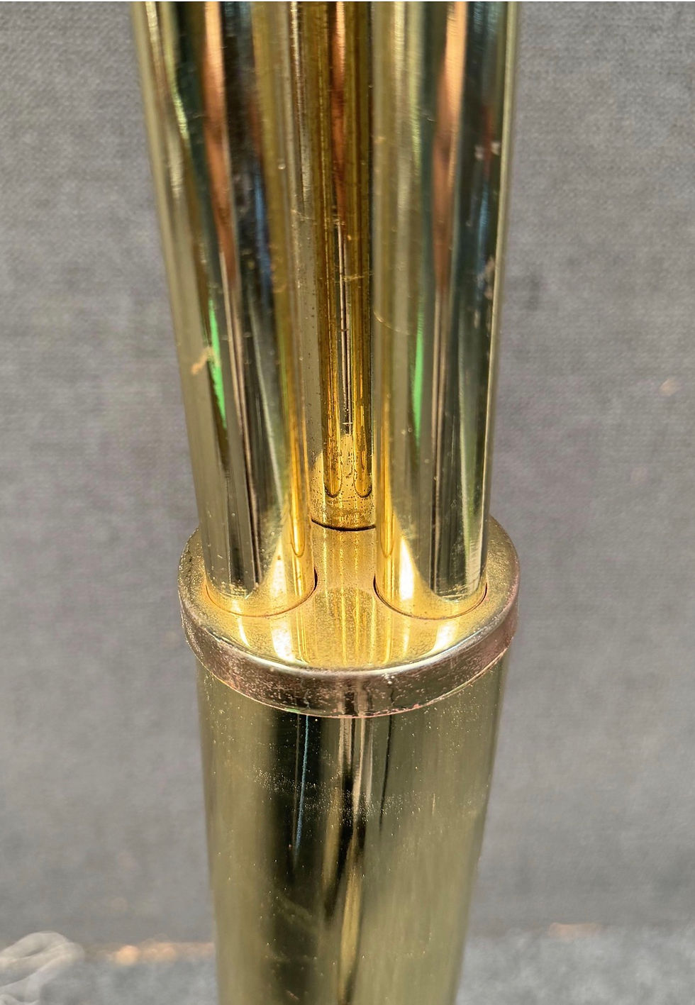Thumbnail: Mid-Century Modern 3 Swing Arm Gold Globe Arched Floor Lamp