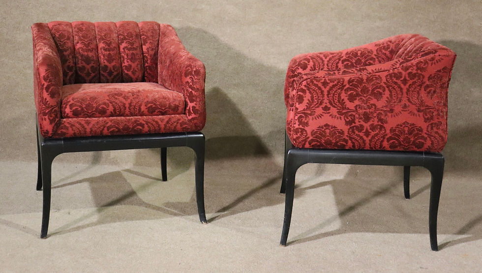 Thumbnail: Deco Style Maroon Chairs