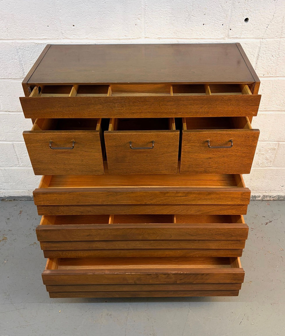 Thumbnail: Merton Gershun for American of Martinsville "Dania" High-Boy Walnut Dresser
