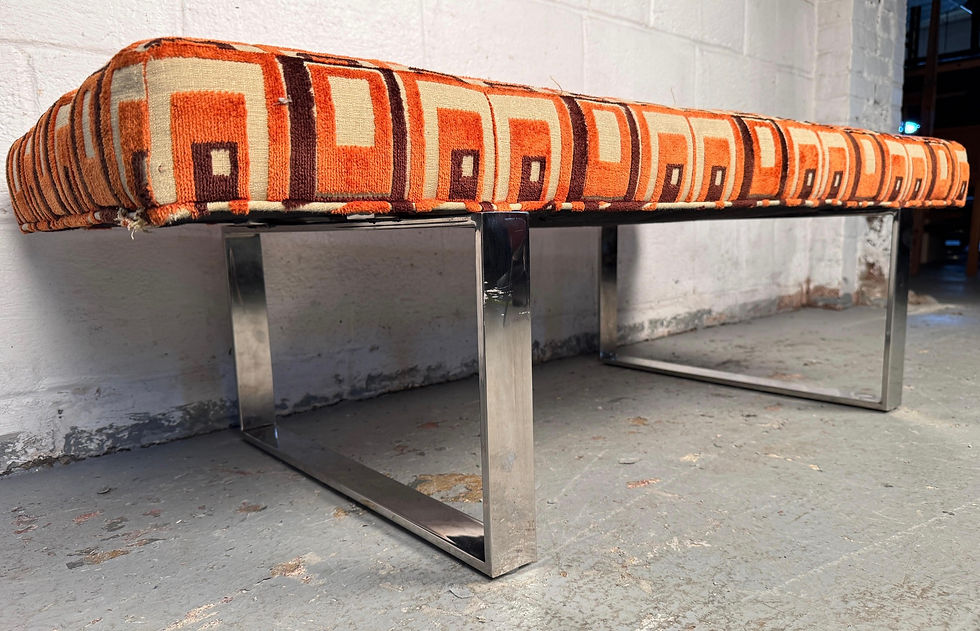 Thumbnail: Beautiful Mid-Century Modern Upholstered Bench