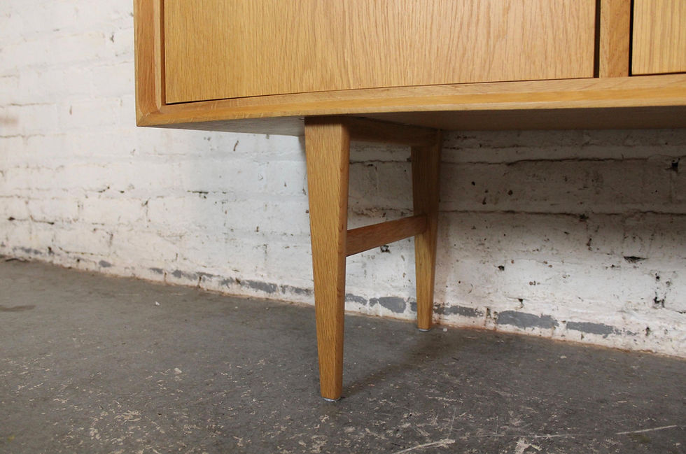 Thumbnail: Low Profile Danish Style Ash Wood Credenza