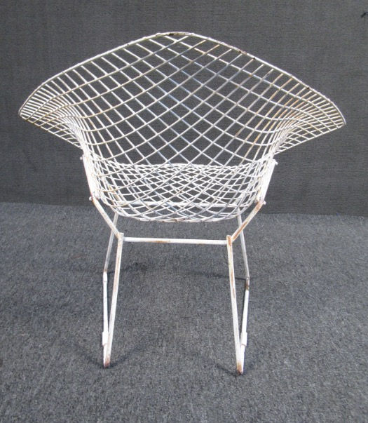 Thumbnail: Pair of Metal Patio Chairs in the Style of Bertoia