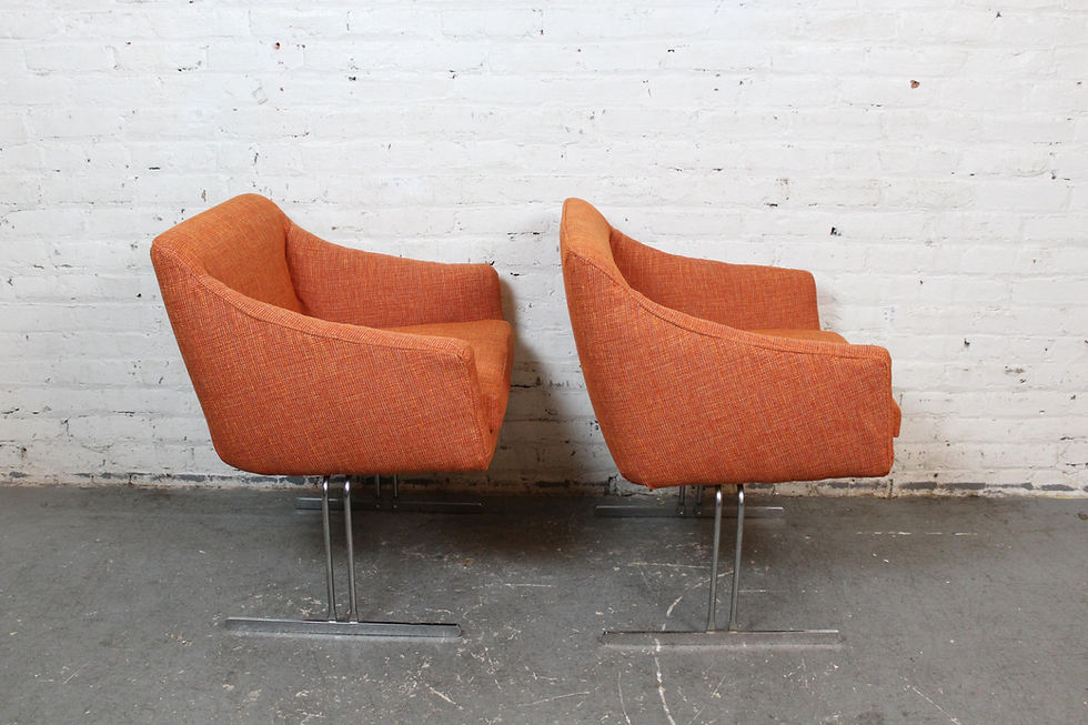 Thumbnail: Reupholstered Mid-Century Armchairs by Hugh Acton for Vecta