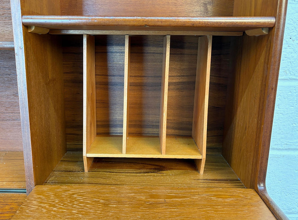 Thumbnail: Mid-Century Modern Teak Hutch With Glass by Turnidge of London Ltd.