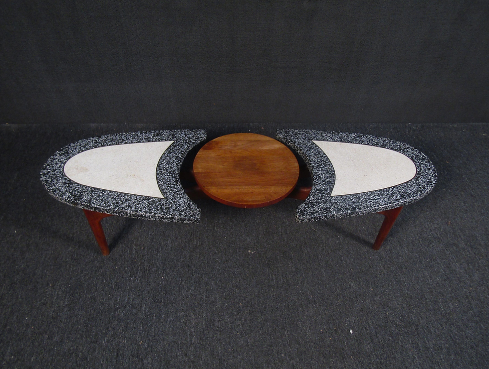 Thumbnail: Marble and Walnut Coffee Table in the Style of Adrian Pearsall
