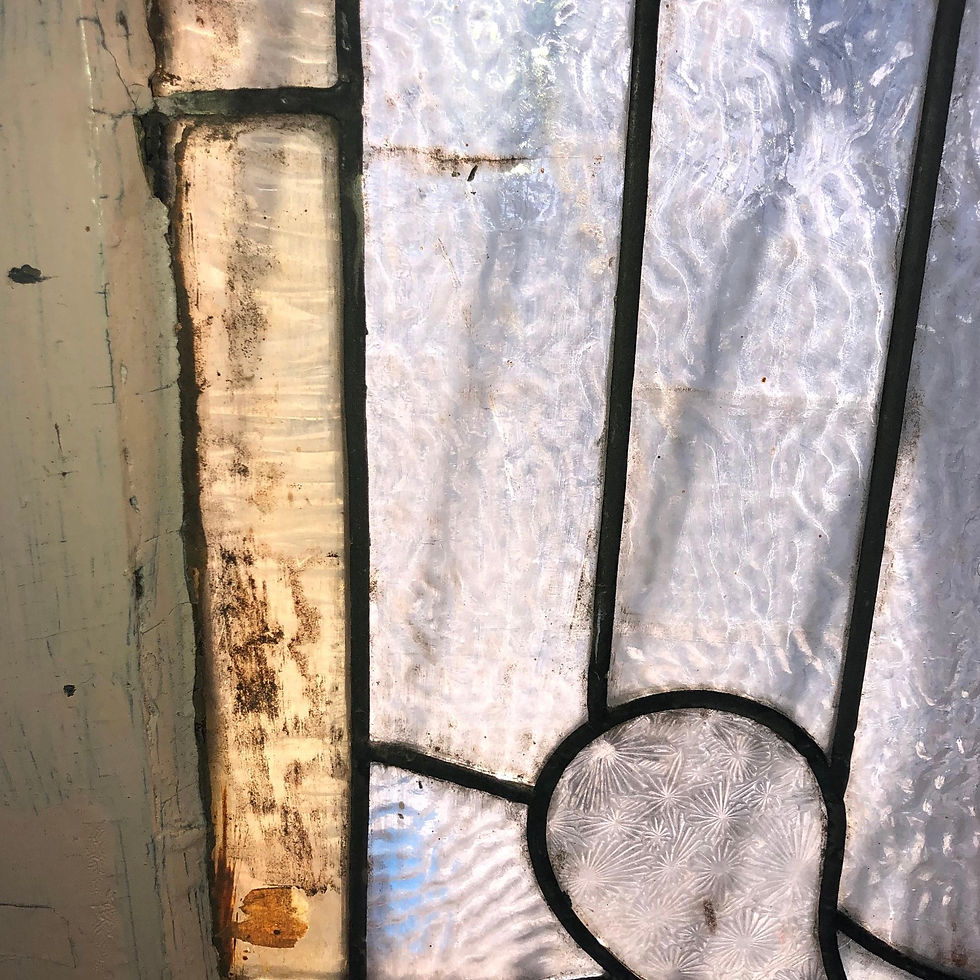 Thumbnail: Leaded Glass Window 27" x 28"