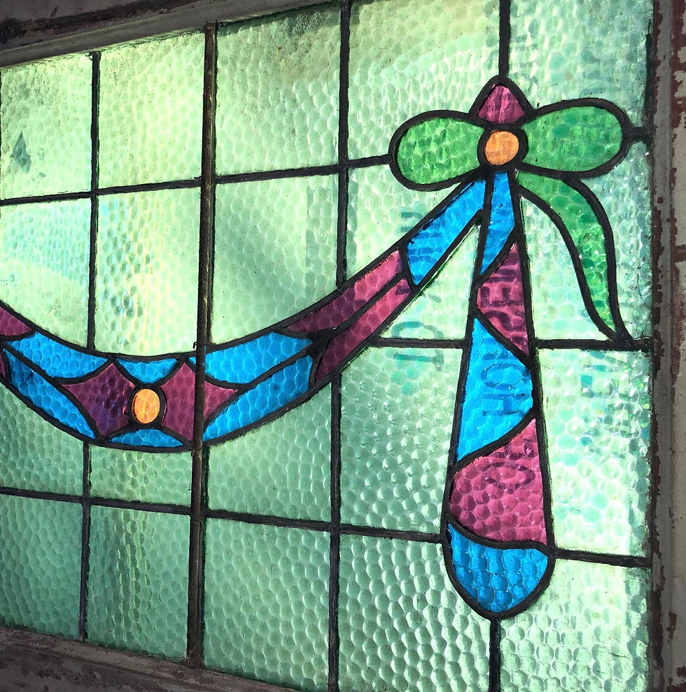 Thumbnail: Early 20th Century Transom Window 63" x 23"