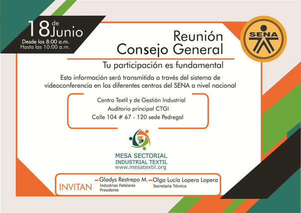 Reunión Consejo General 18 de junio 2018