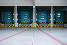 frontal view of gates at a logistic center