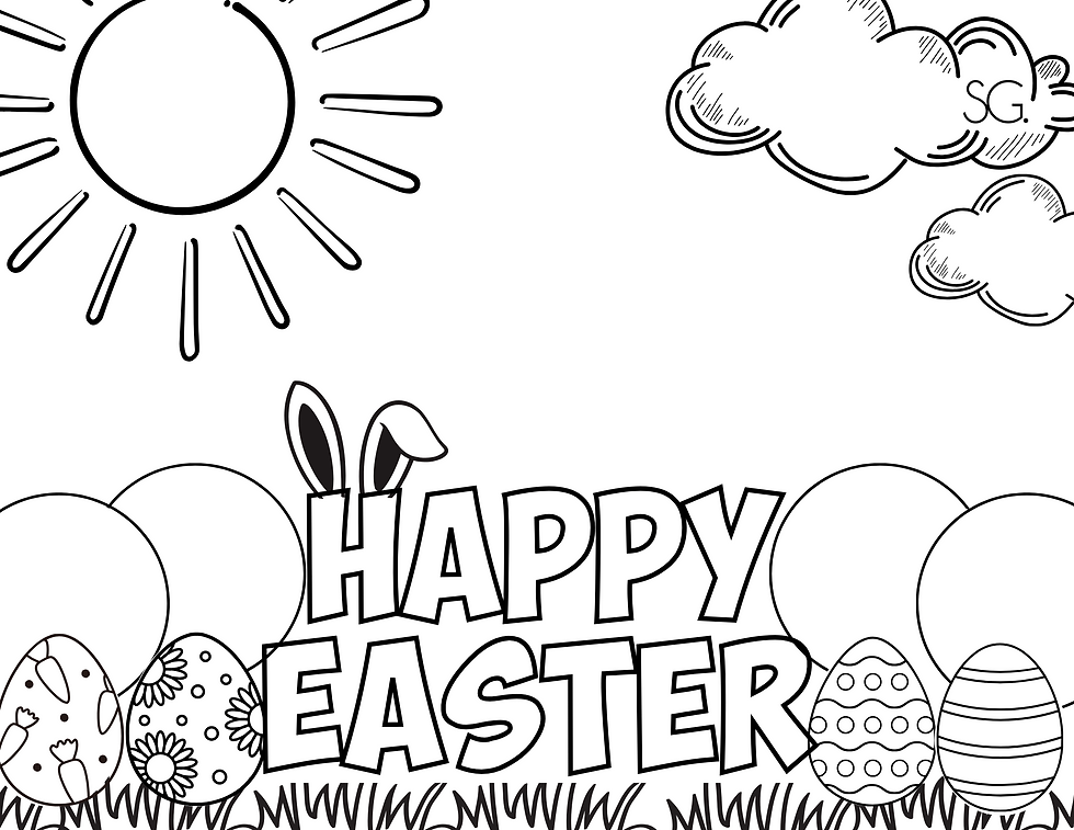 Happy Easter - Coloring Sheet