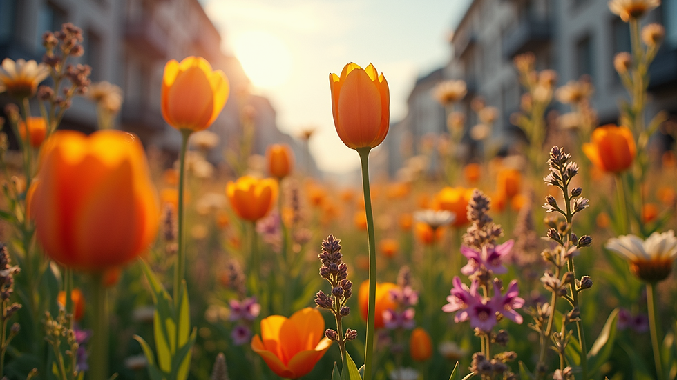 Augenhöhe Blick auf kreative Blumenarrangements im Laden
