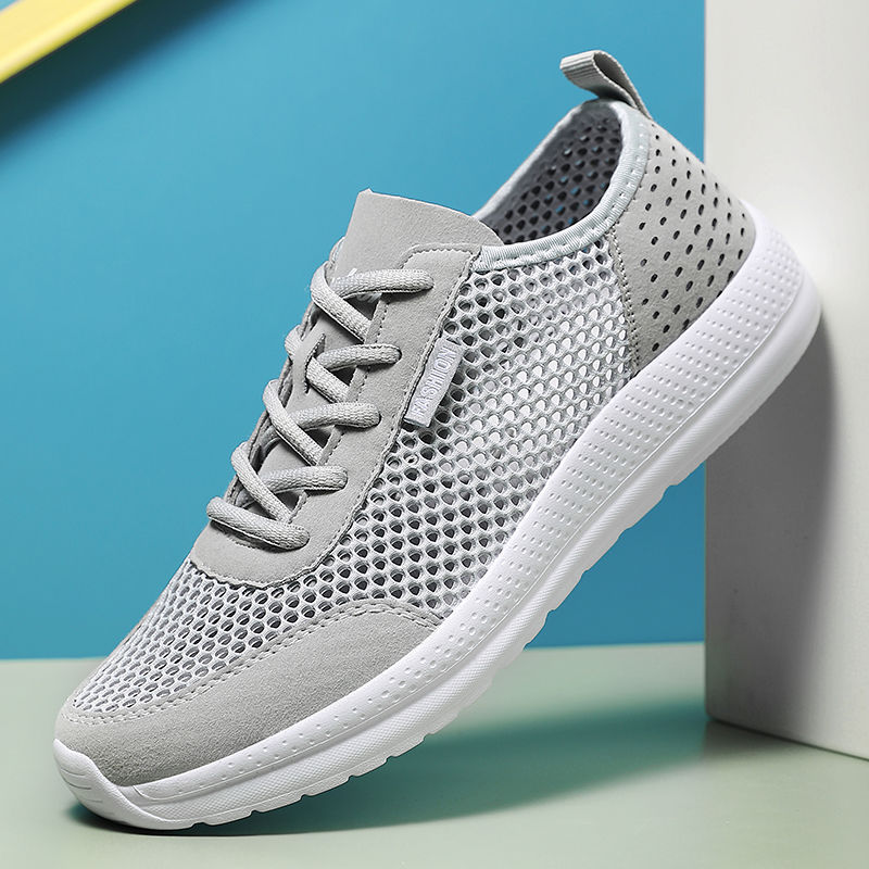Men Soft Sport Shoes Breathable Fashion Mesh Running Shoes Comfortable Man High