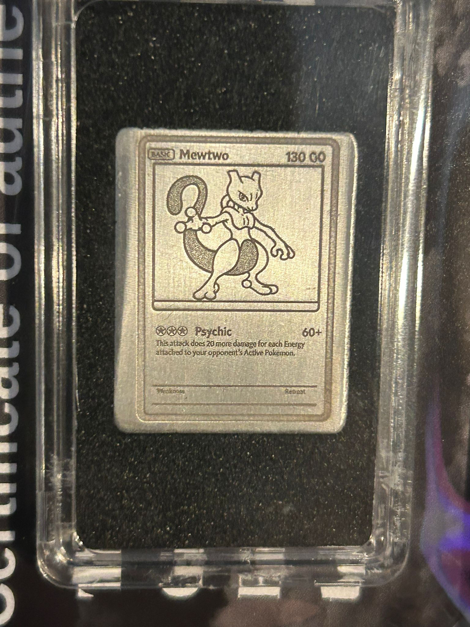 Mewtwo 6 Gram 999 fine silver bullion bar 