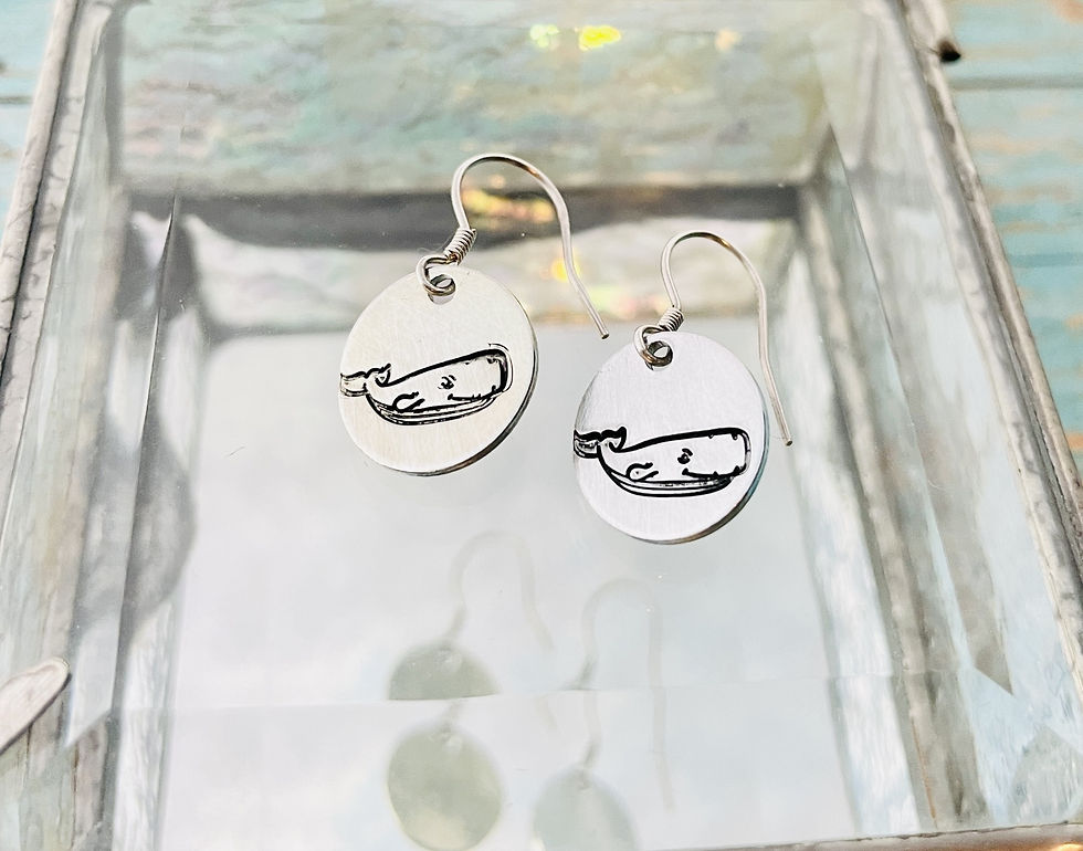 Thumbnail: Sea Life Earrings: Sea Turtle, Whale or Whale Tail Earrings