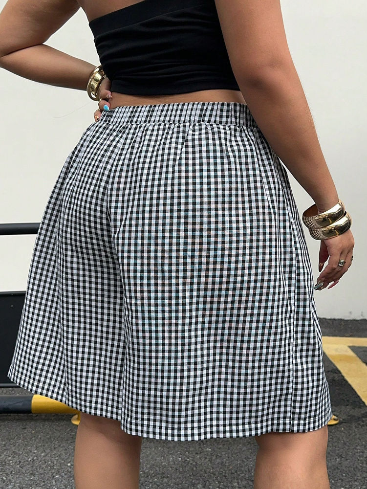 Thumbnail: Gingham Pleated Short