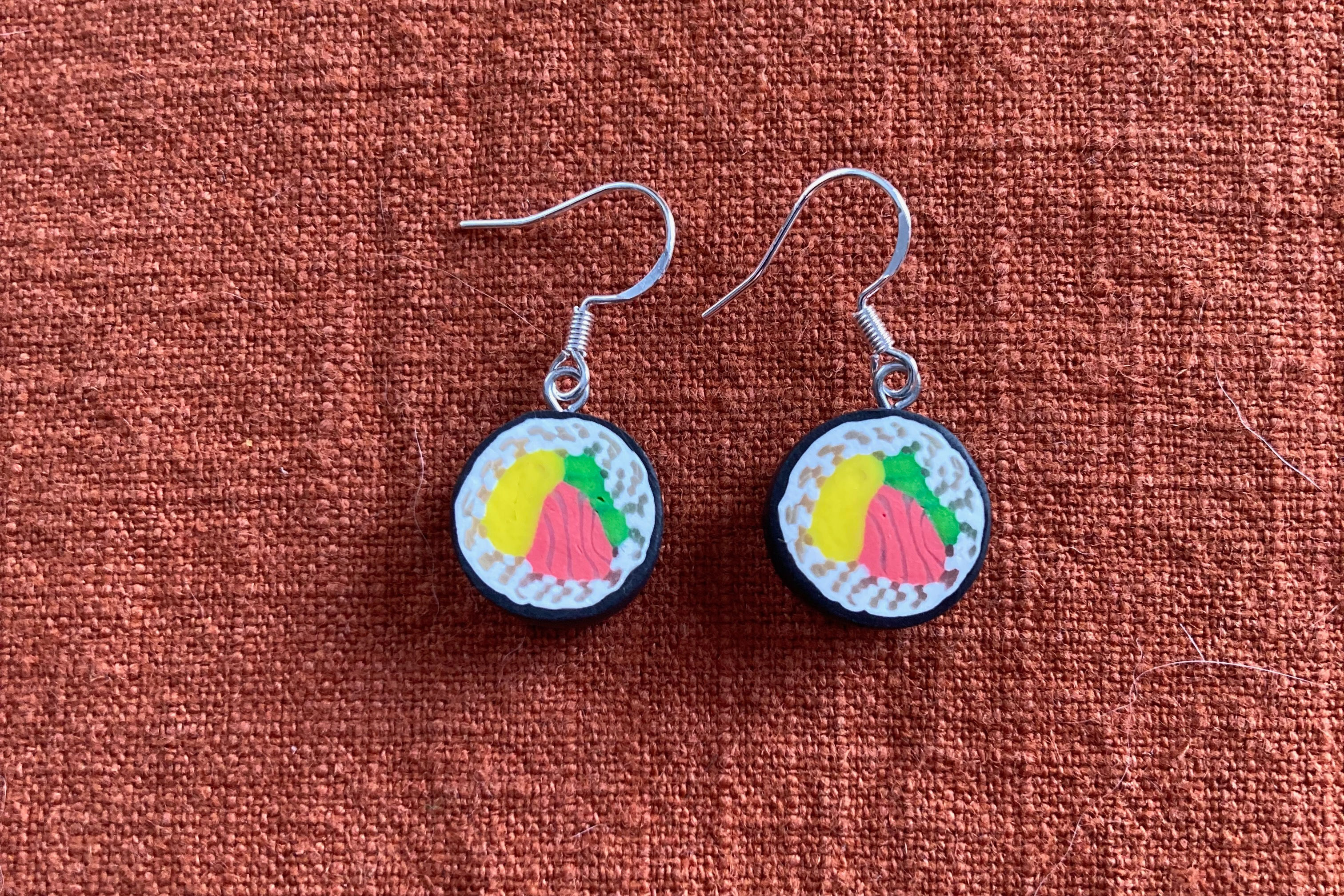 Sushi earrings