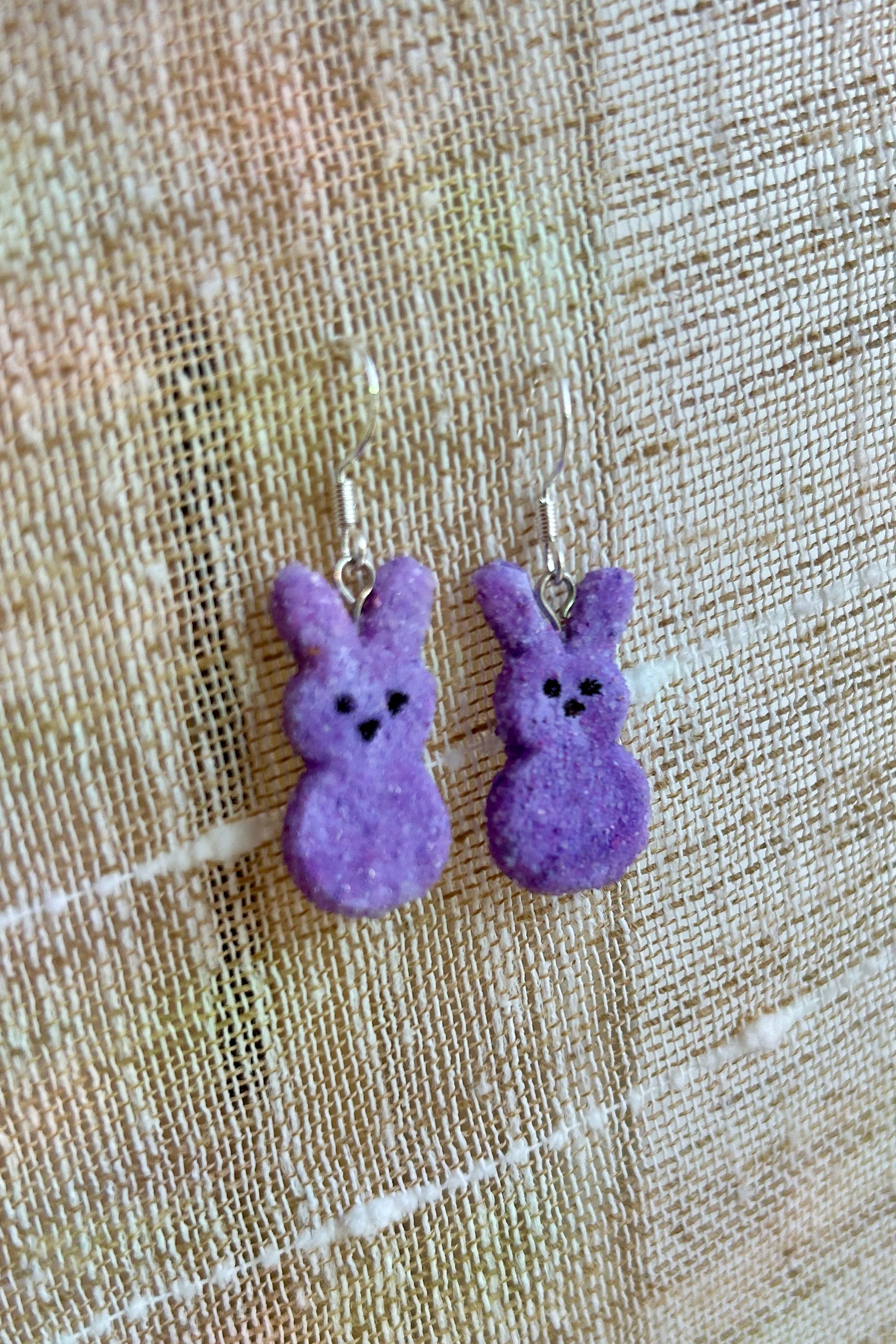 Marshmallow bunny earrings