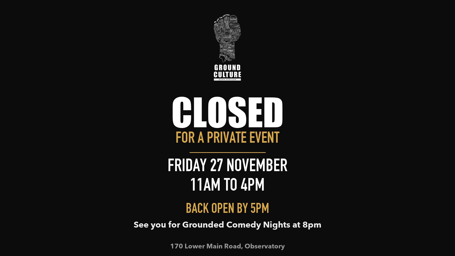 Private Event: Nurture Newlands Staff Function