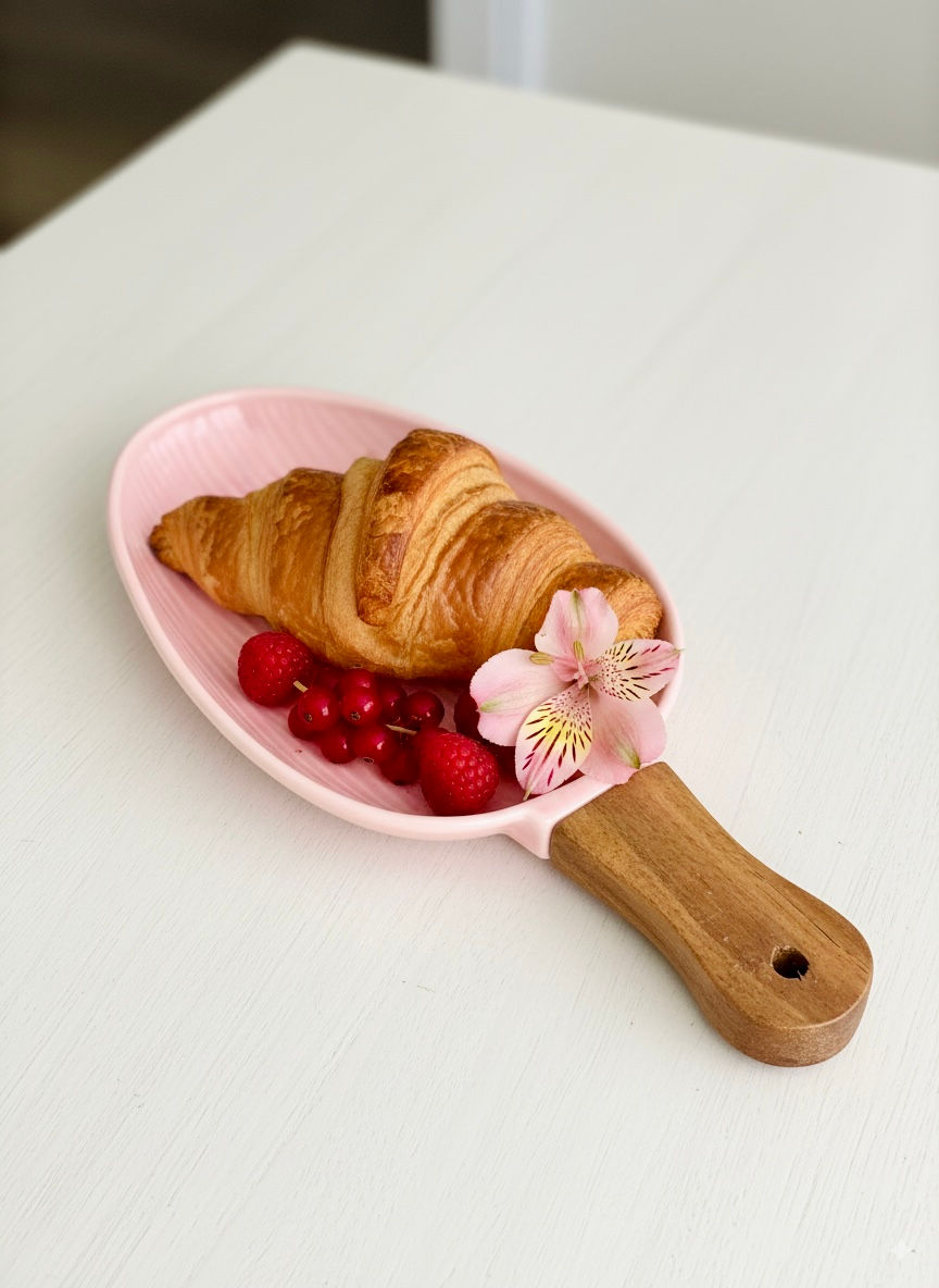 Miniatura: Panelinha Cabo Bambu Rosa 28,5cm 