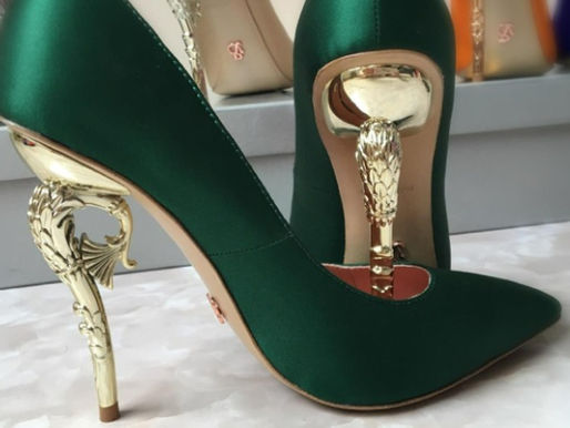 Зеленые свадебные туфли — цвет свежести в образе невесты