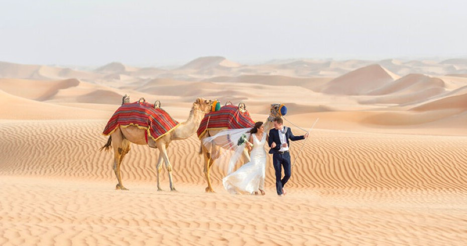 Desert wedding ceremony in Dubai