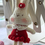 Thumbnail: Crochet Bunny with Red Dress – Handmade Amigurumi Toy