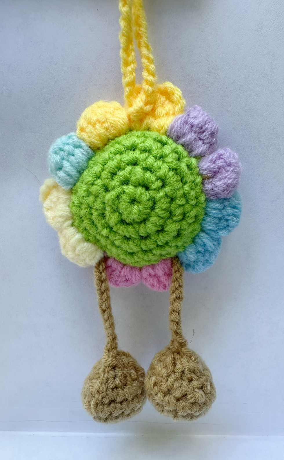 Thumbnail: Handmade Crochet Smiling Flower Keychain – Cute Bag Charm & Gift, Multiple Color
