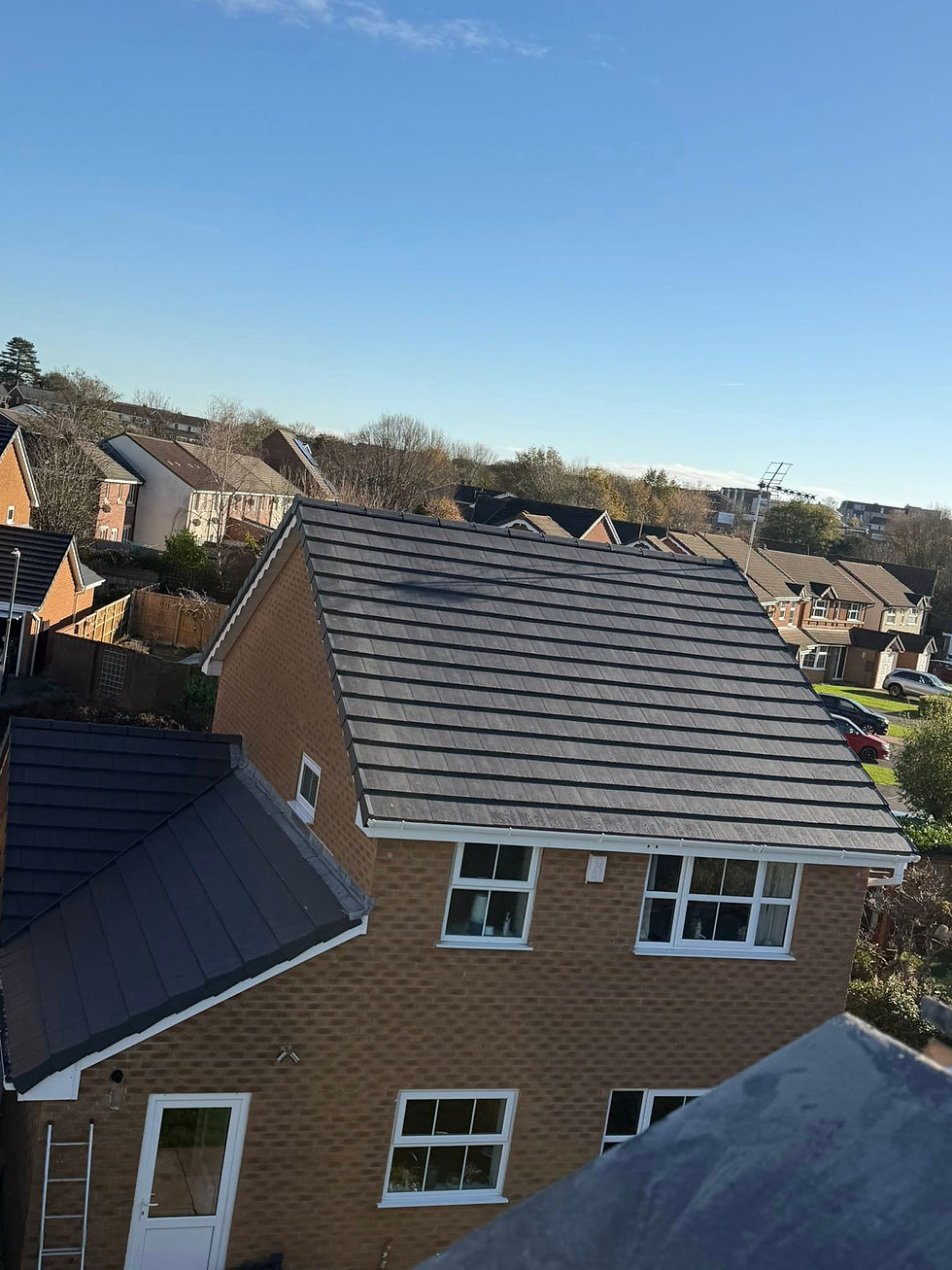Big job completed in yate with new tiles, dry ridge kit and dry verge system complete re roof new felt and battens