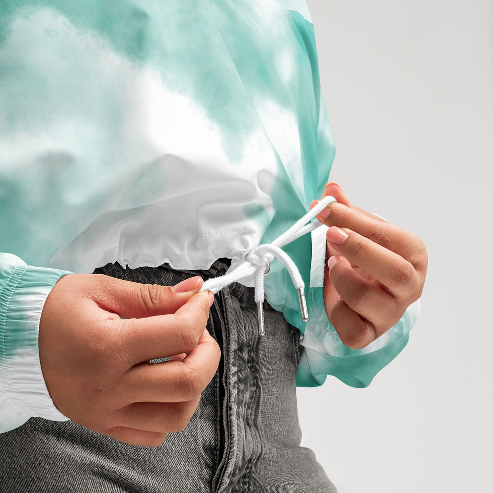 Thumbnail: Women’s cropped windbreaker - Tie Dye
