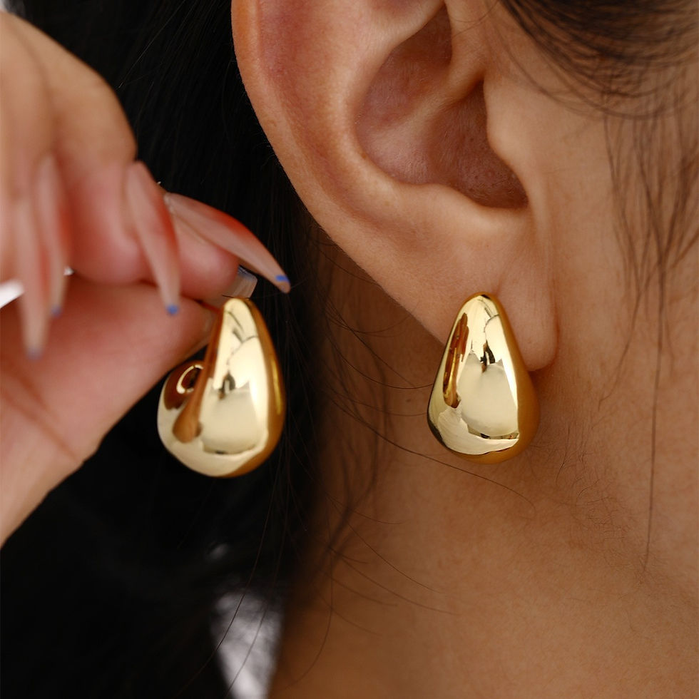 Thumbnail: Golden Petal Statement Earrings