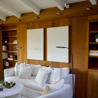 Sea Blush Studios living room home staging Carmel Valley
