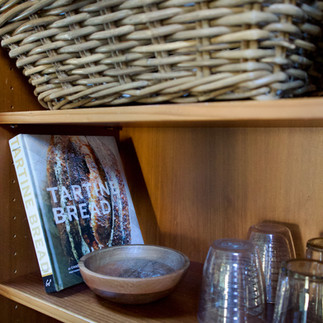 Sea Blush Studios home staging kitchen shelf styling