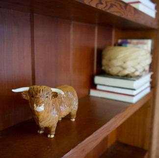 Carmel Valley home staging shelf styling